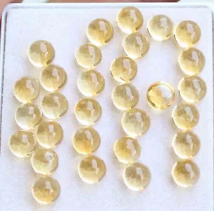 6 mm Natur Citrin Runde Kabine Lose Edelstein 33,90 Kt 30 Stck. - Bild 1 von 3