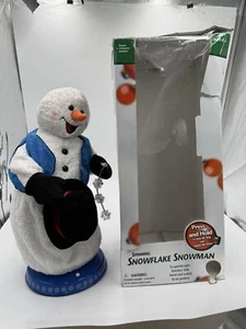 ⛄️Gemmy Animado Giratorio Copo de Nieve Muñeco de Nieve Cantando Bailar Musical Probado ☃️ - Imagen 1 de 12