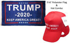 3'x5' Trump 2020 Keep America Great Blue & Make America Great Red White Hat Set