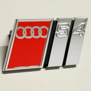 Original Audi A4 B5 8D Radiator Grill Logo Badge Emblem Lettering "S4" Logo Clip - Bild 1 von 5