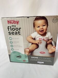 Nuby Blue My Floor Seat Safety Harness And High Back For Ages 4-12 Months
