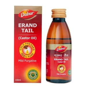 100% reines ayurvedisches Dabur Make Erand / Rizinusöl 100ml bei Verstopfung - Bild 1 von 5