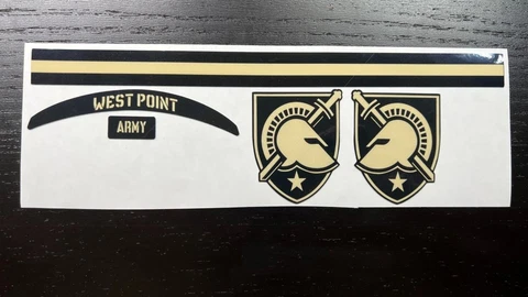 Army Black Knights Standard Gold & Black Mini Football Helmet Decal Set Cover