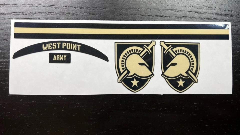 Army Black Knights Standard Gold & Black Mini Football Helmet Decal Set - Image 1 of 1