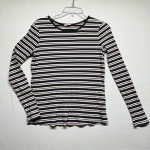 Cat & Jack Kids XL 14-16 Long Sleeve Green Striped Crew Neck Long Sleeved Top - Picture 1 of 5