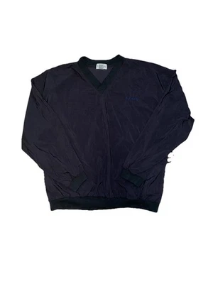 Vintage 1990s IZOD Lacoste V neck Black Wind Breaker golf shell outdoor Size L - Image 1 of 4