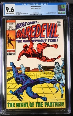 DAREDEVIL #52 CGC 9.6! CLASSIC Black Panther Cover! 1969 SILVER AGE Superb copy! - Image 1 of 2