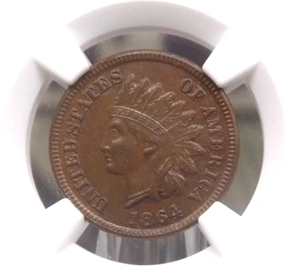 1864/1864 "L" Indian Head Cent FS-2301 1c NGC MS62 BN #002 Unc ECC&C, Inc. - Image 1 of 4