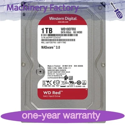 Western Digital WD10EFRX Red 64MB 1TB SATA III 3.5 inch NASware 3.0 Hard Drive - Image 1 of 3