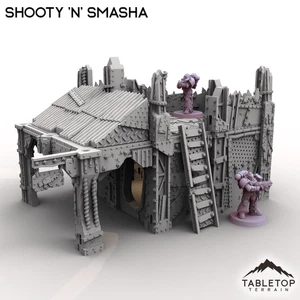Shooty 'N' Smasha - Scrapz Kamp - Wargaming Ork Terrain - Imagen 1 de 10