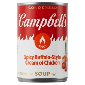 (4 confezioni) Campbell's Crema di Pollo Piccante Condensata Stile Bufalo, 10,5 oz - Foto 1 di 1