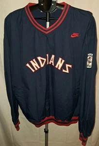 Vintage Nike Cooperstown Collection Cleveland Indians Pullover Giacca a vento Uomo XL - Foto 1 di 7