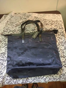 Michael Kors Bedford Navy Blue Camouflage Large Travel Tote - Picture 1 of 8