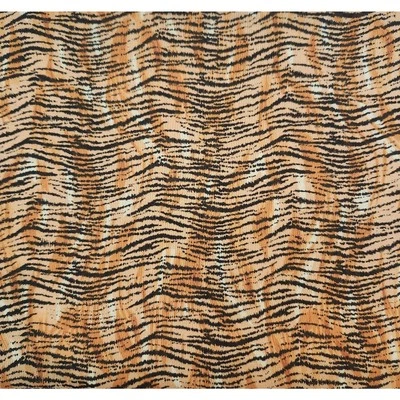 Tela de tigre por 1/4 yarda, tela de acolchado de algodón de piel animal Foto 1 de 2