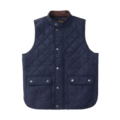 Men's Cotton Vest Retro Casual Solid Color Standing Collar Workwear Vest Jackets - Image 1 of 4