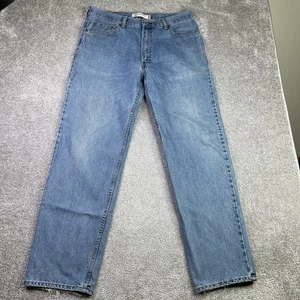 Levi’s 550 Jeans Uomo 36X32 Blu Dritto Relaxed Mid-Rise Denim Lavaggio Leggero - Foto 1 di 13