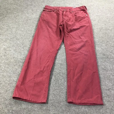 Pantalones de mezclilla True Religion para hombre 34x32 sección roja pierna recta algodón diseñador Foto 1 de 4