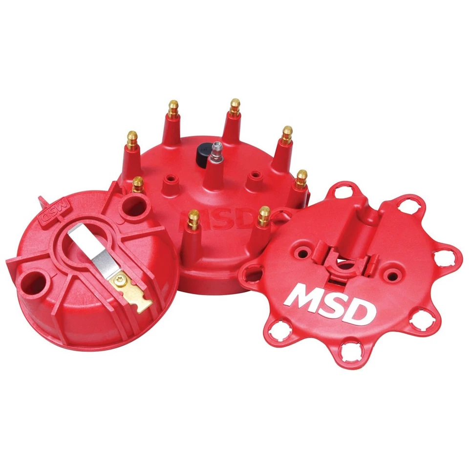 Kit de tapa y rotor distribuidor MSD 84085; rojo para Ford V8 Duraspark 72-97 Foto 1 de 1