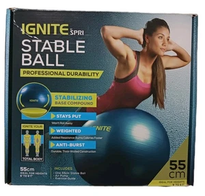 Brsnd New Ignite SPRI Stable Ball Kit Blue (55 CM) With Air Pump - Picture 1 of 7
