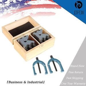 Hardened Steel Precision 2-3/8" x 2-3/4" x 2" Multi-Use V-Block and Clamp Set - Picture 1 of 7