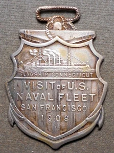 San Francisco, Visit Of U.S. Marineflotte, 1908, Flaggschiff Connecticut (Schiff & Seil - Bild 1 von 2
