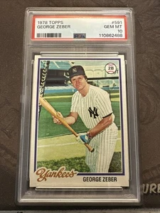 1978 Topps #591 George Zeber RC Yankees PSA 10 - Bild 1 von 2