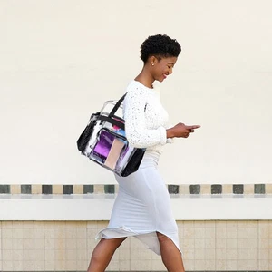  See Through Bag Travel Handbag Woman Miss Large Capacity Simple Tote Purse - Picture 1 of 12