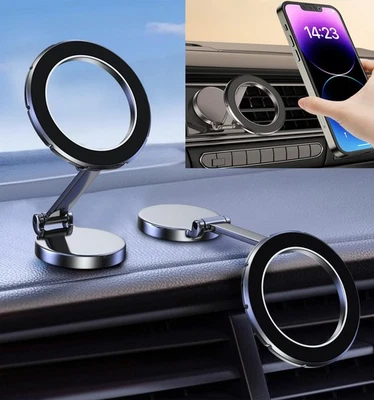 Magnetic Phone Holder Car Mount Dashboard Desktop Stand For iPhone For MagSafe - Image 1 of 4