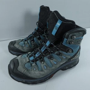 Salomon Quest 4D GTX Boots Womens Size 11 Blue Waterproof Hiking Contagrip - Picture 1 of 18