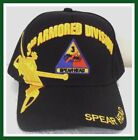 Veteran Hat / 3Rd Armored Division [Black] Adjustable Strap / One Size Fits All