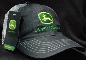 John Deere Logo Netz Rückseite Trucker MÜTZE Kappe Traktor Bauernhof Neu aus altem Lagerbestand Neu mit Etikett Hipster Hirsch - Bild 1 von 2