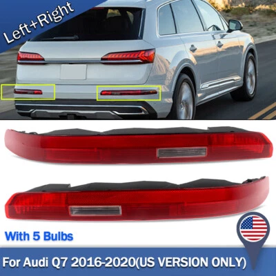 For Audi Q7 2016 2017 2018 2019 2020 Rear Bumper Lower Tail Light Left+Right Set - Image 1 of 4