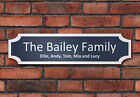 Personalised Any Text Sign On Metal Street Plaque Door Wall Railway Family Gift