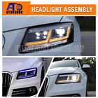 Fit For Audi Q5 2009-2018 Headlights Led Projector Dynamic Animation Replace Oem