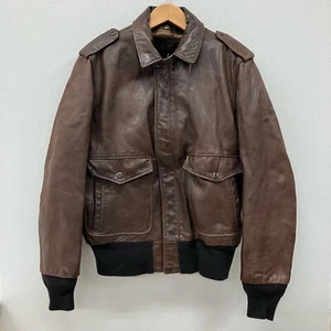 Schott G-1 Leather Jacket Brown Size 38 Vintage Liner Fur - Picture 1 of 20