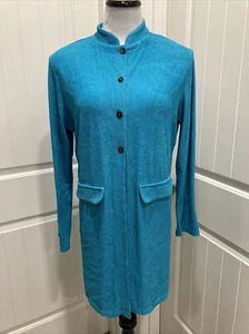 Vintage Norm Thompson 4 Button Tunic Seater/Jacket Turquoise SZ L - Picture 1 of 14
