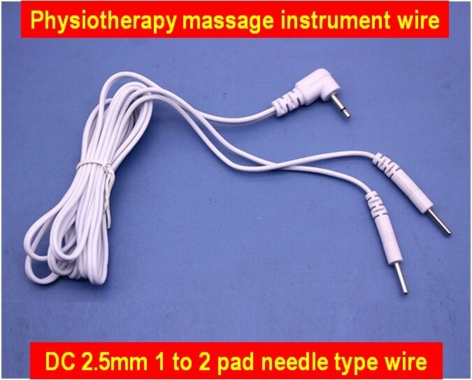 2.5 mm 2 ways Electrode Pads Wire for portable massager - needle type cable - Image 1 of 4