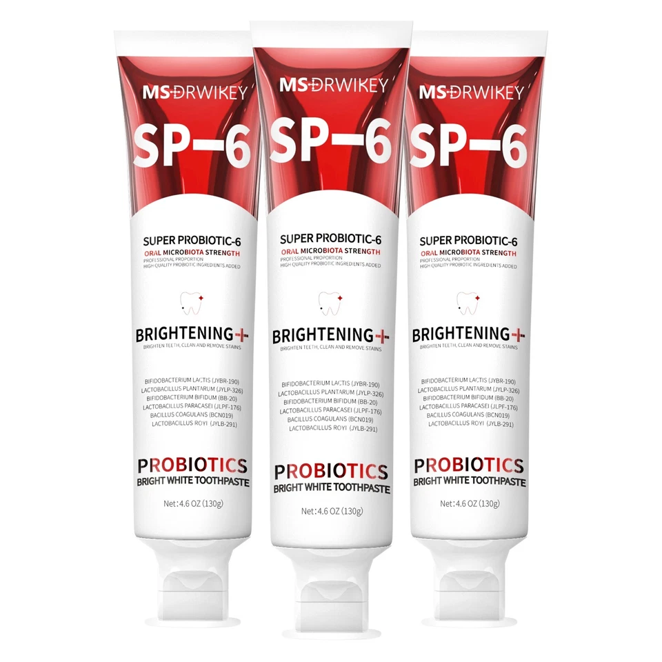 MSDRWIKEY SP-6 6-Probiotic Whitening Toothpaste Brighten - 3 x 4.6 oz - Image 1 of 4