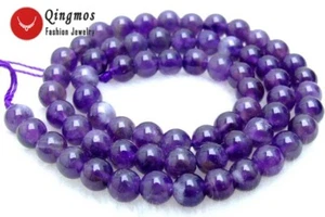 6mm Round Natural Amethyst Loose Beads for Jewelry Making DIY NecklaceStrand 15" - Picture 1 of 1