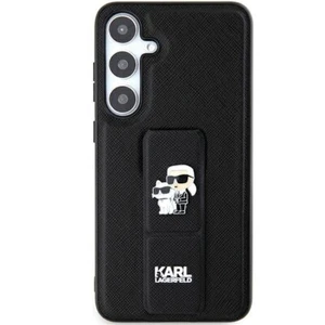 Karl Lagerfeld Samsung Galaxy S24 Ultra Gripstand Saffiano Karl & Choupette Pins - Picture 1 of 3