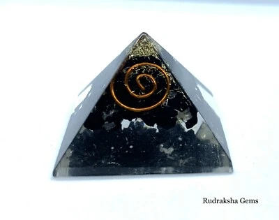 Reiki Energie Geladen Schwarzer Turmalin Orgon Pyramide Kraftvoll Generator - Bild 1 von 4