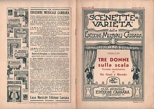 SPARTITI-SCENETTE-VARIETÀ'TRE DONNE SULLA SCALA-DI GANI E MONDO-1936-L753 - Imagen 1 de 1
