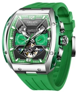 GELATU Mechanical Fully Automatic Movement Sapphire Mirror Original Wristwatch. - Picture 1 of 16