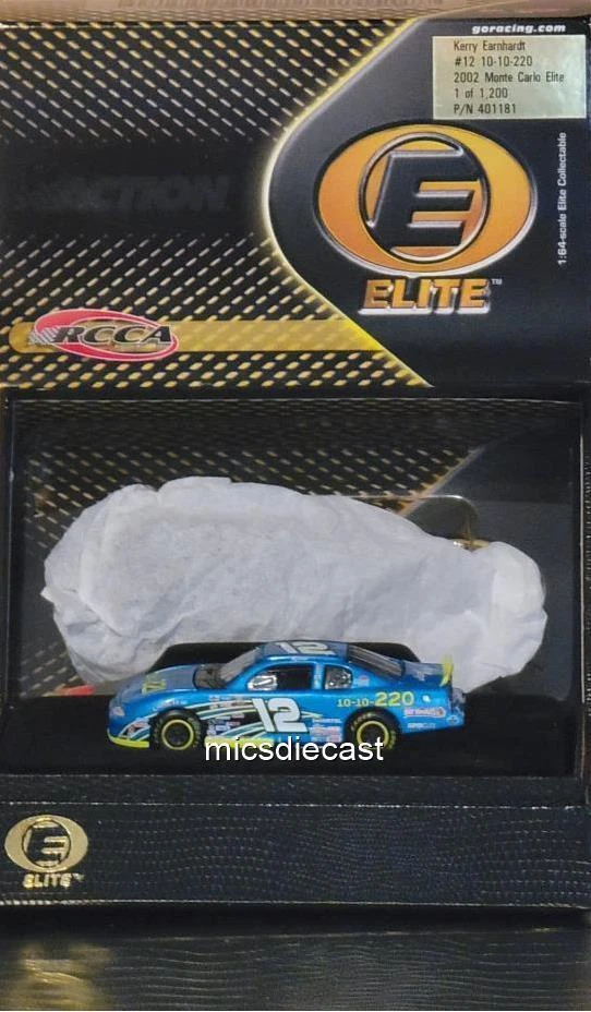 VHTF 2002 Kerry Earnhardt #12 10-10-220 1:64 Nascar RCCA Diecast Elite Novo Na Caixa - Imagem 1 de 4
