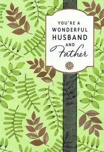 Caring FATHER'S DAY Card FOR HUSBAND, Plants Foliage Leaves by Hallmark + ✉ - Picture 1 of 5