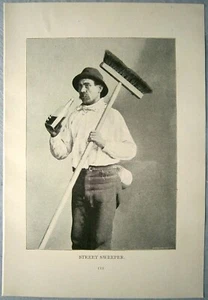 TIPOS DE CALLES DE CIUDADES AMERICANAS: "Streetsweeper", foto, 1896., #26 - Imagen 1 de 1