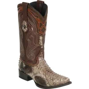 WILD WEST BRAUN ECHT PYTHON SCHLANGE SNIP TOE WESTERN COWBOY STIEFEL EE 2945785 - Bild 1 von 2