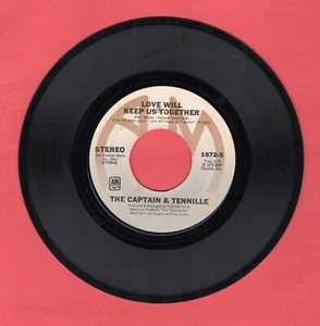 CAPTAIN & TENNILLE Gentle Stranger LOVE Will Keep Us Together VINYL 1672-S 45RPM - Picture 1 of 2