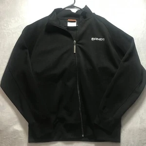 AND1 Black Zip-Front Long-Sleeve Light Jacket sz Large - Picture 1 of 7
