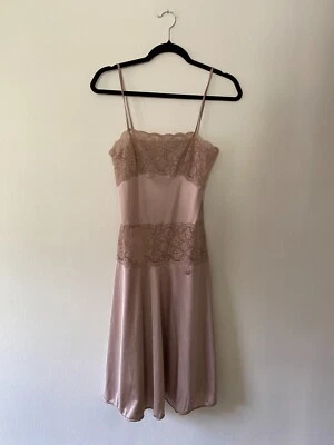 De colección Años 70 Diane Von Furstenberg para RE-7 Malva Encaje Slip XS Boho Romántico Foto 1 de 4